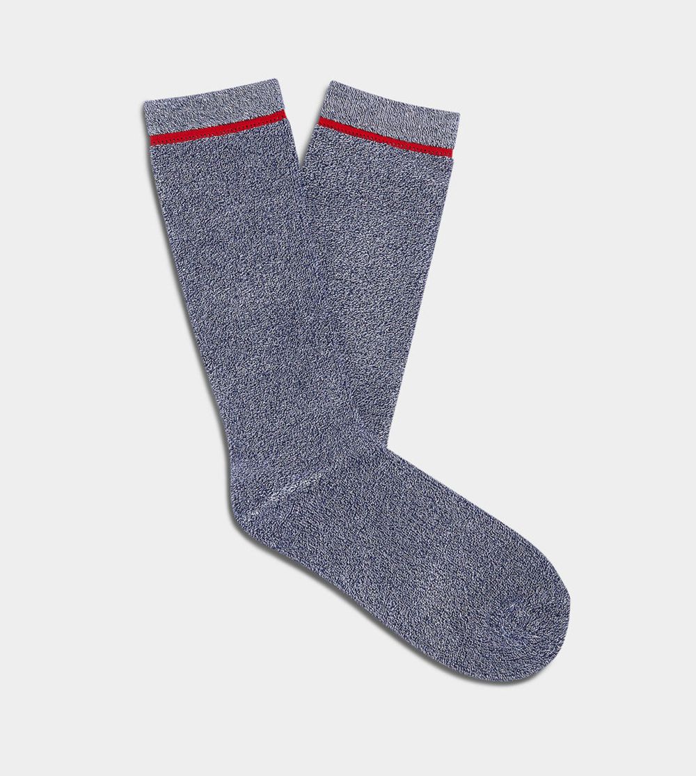 Ugg Kyro Cozy Crew - Mens Socks - Marled Navy - NZ (7692PXCSH)